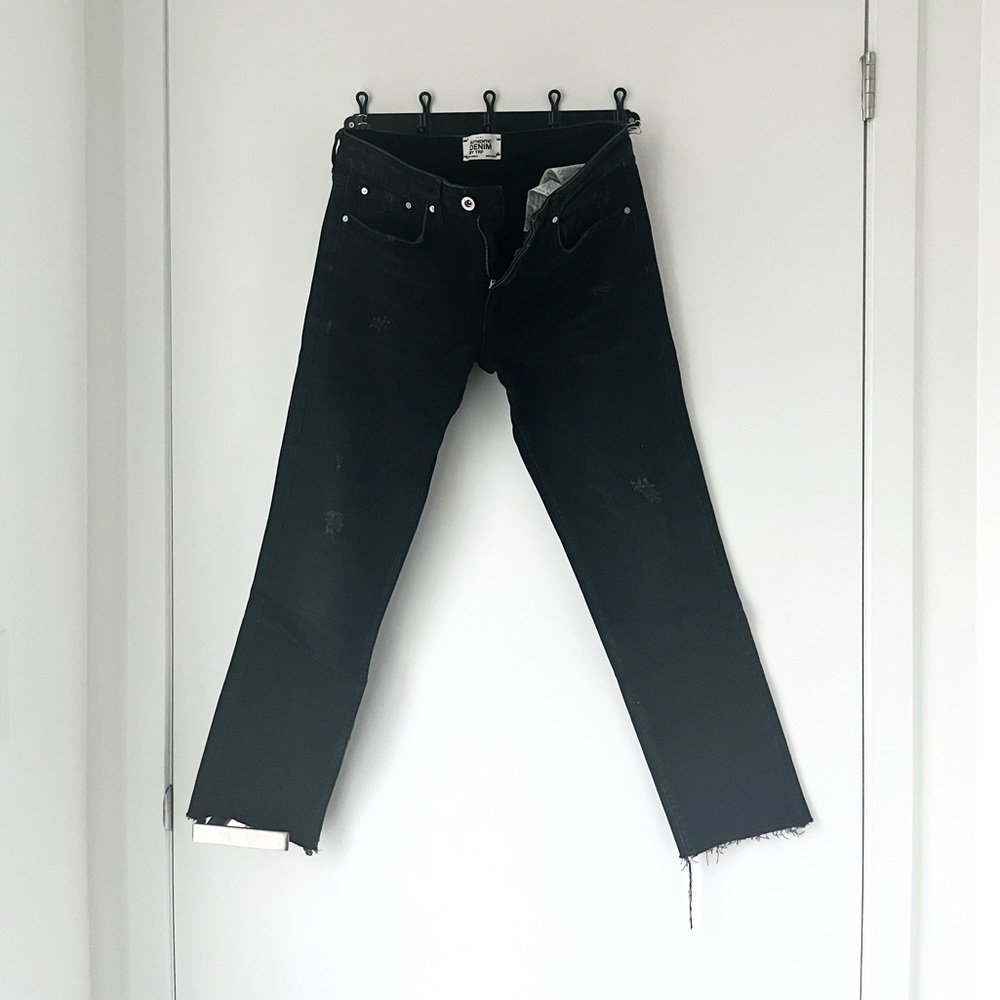 Mid-rise flare jeans
